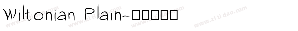 Wiltonian Plain字体转换